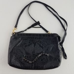 VIVA OF CALIFORNIA VINTAGE BLACK LEATHER CROC Bag